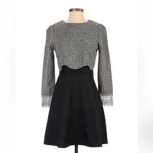Romance and Luxury Chic line long sleeve fit and flare dress, small